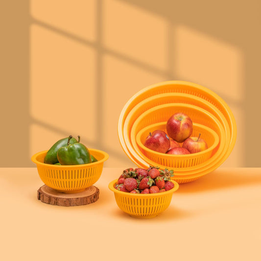 5-Piece Nesting Plastic Colander Set