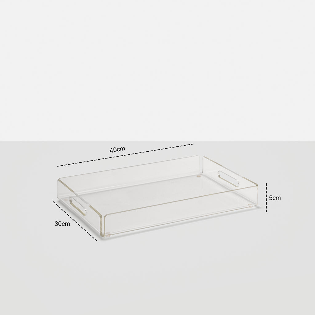 Acrylic Serving Trays 3 Piece Set