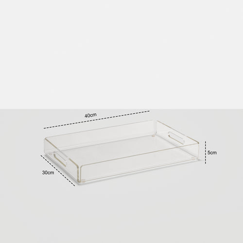 Acrylic Serving Trays 3 Piece Set