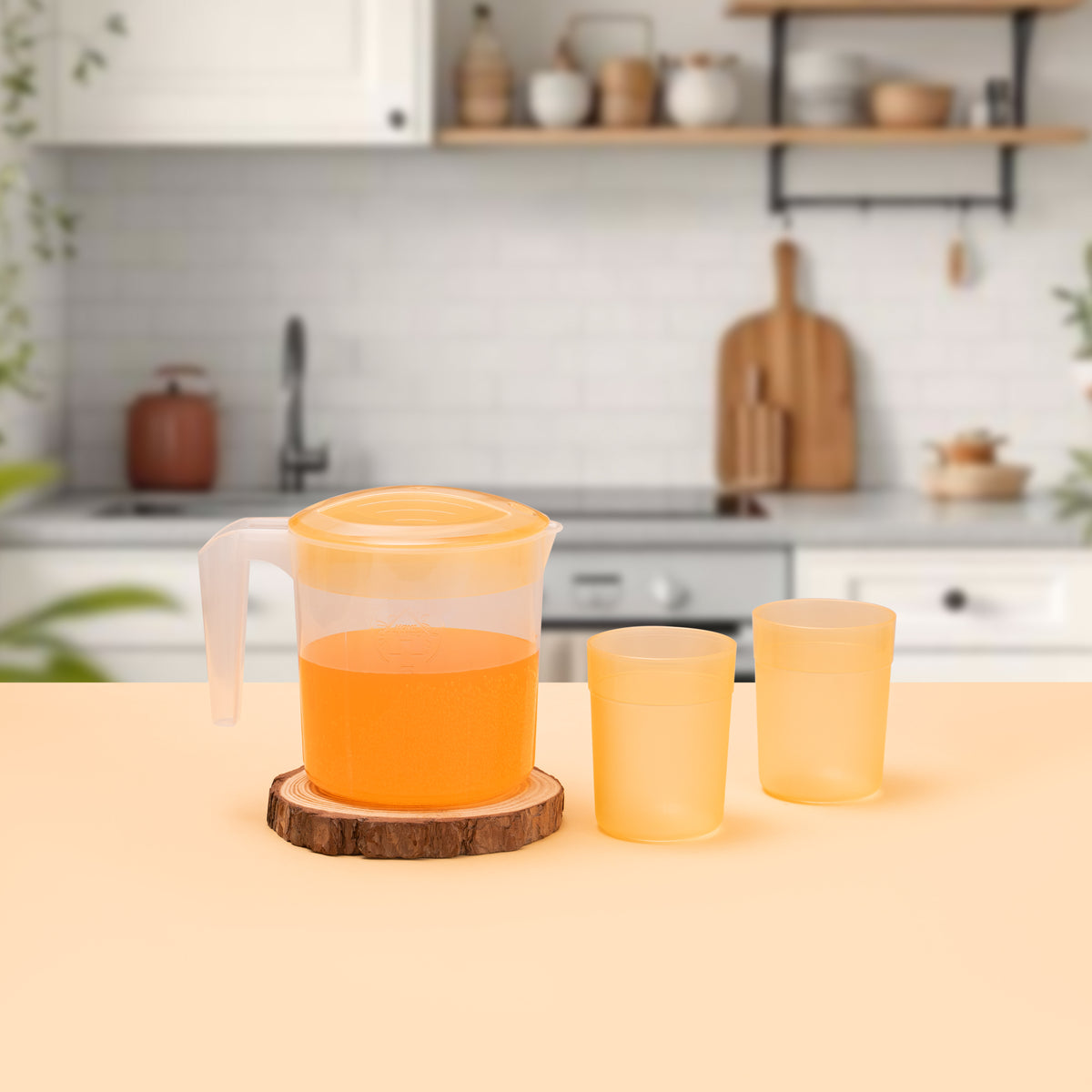 Side Table Mini Water Jug With 2 Glass
