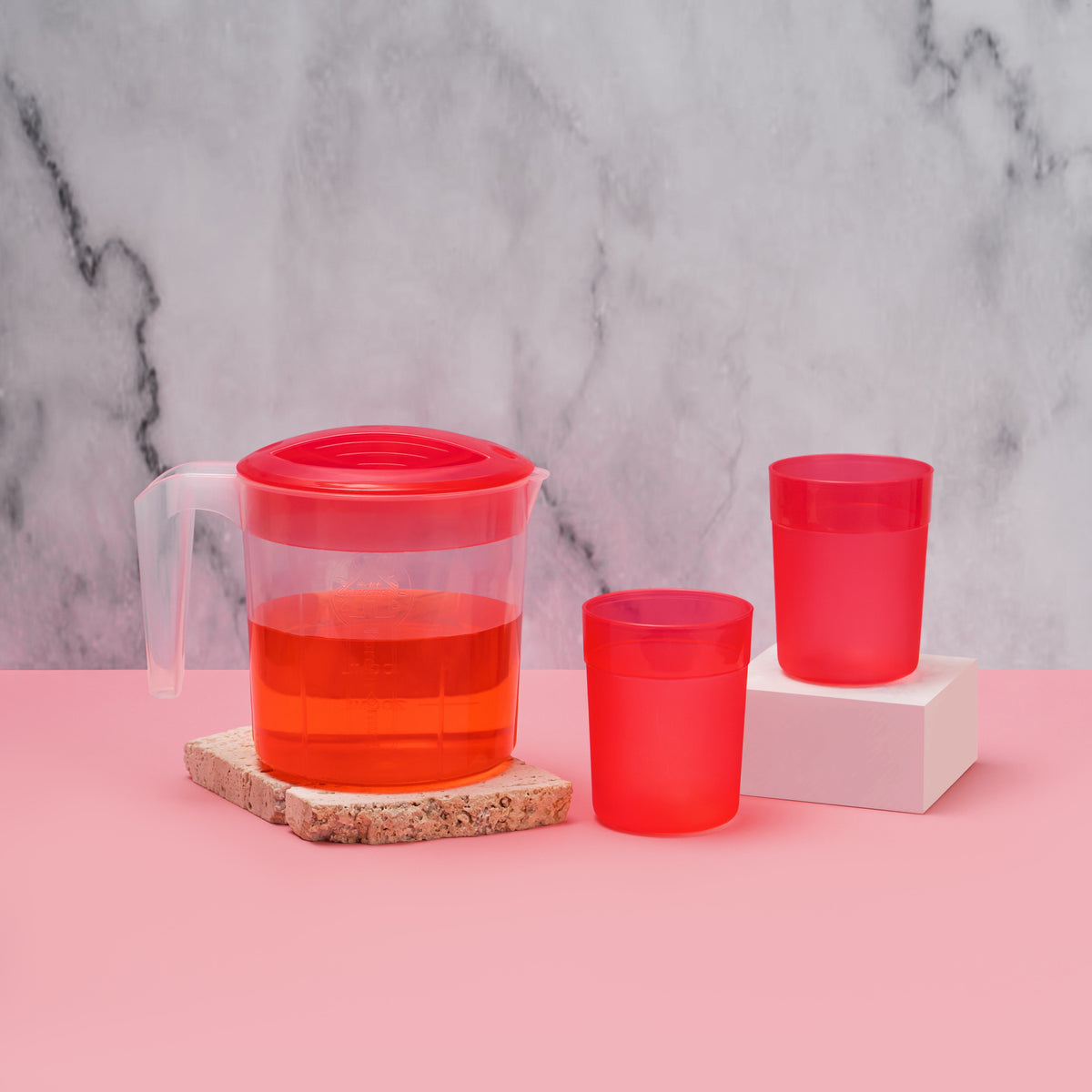 Side Table Mini Water Jug With 2 Glass
