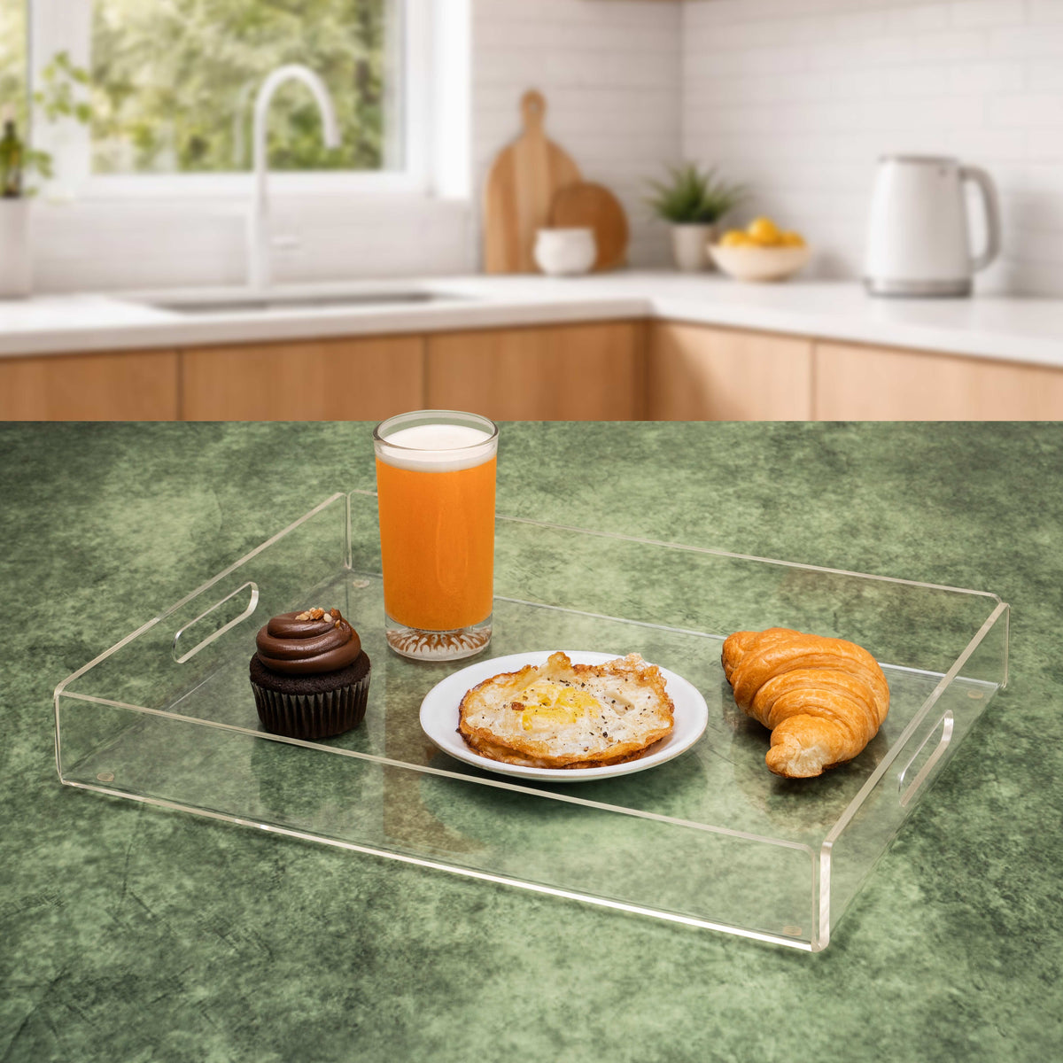 Acrylic Serving Trays 3 Piece Set