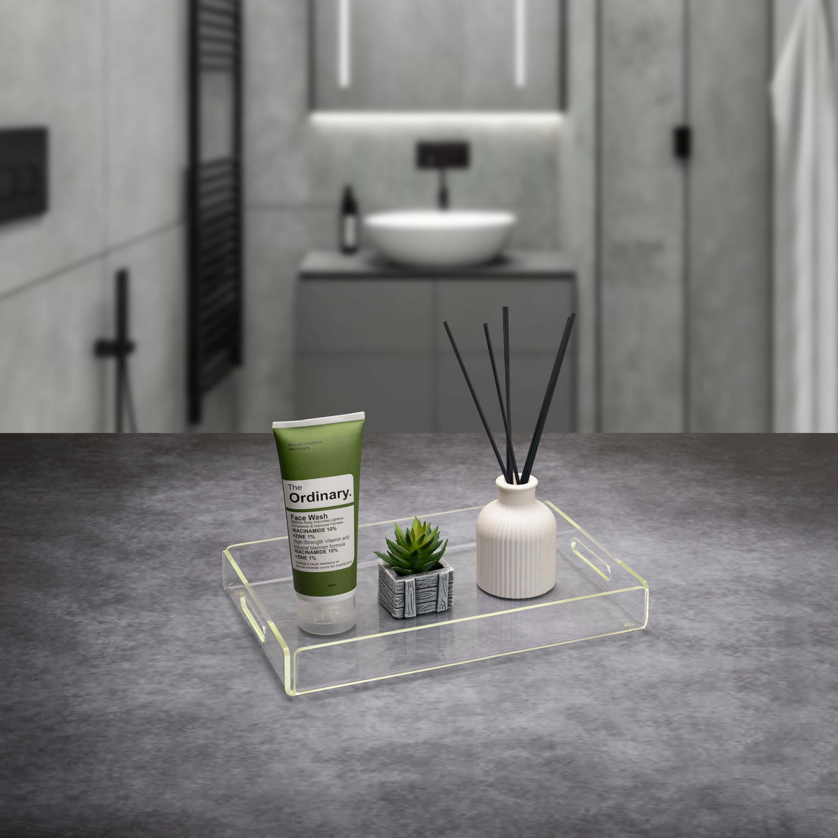 Acrylic Serving Trays 3 Piece Set