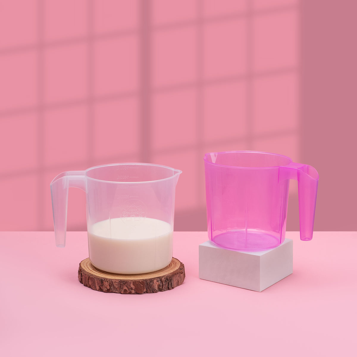 Bath Mug Large Transparent + Medium