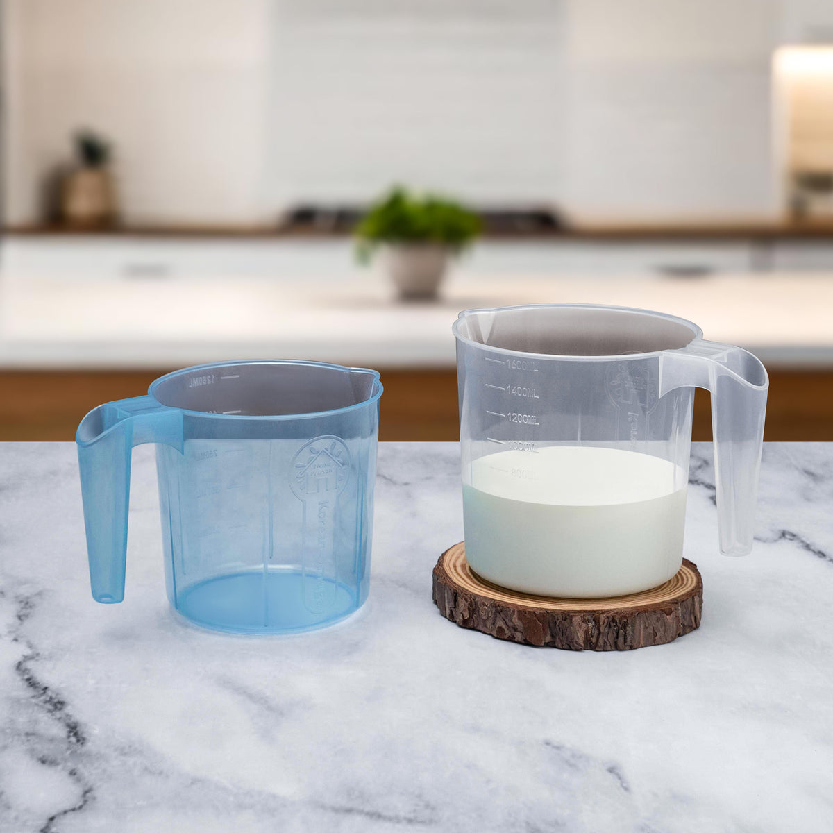 Bath Mug Large Transparent + Medium