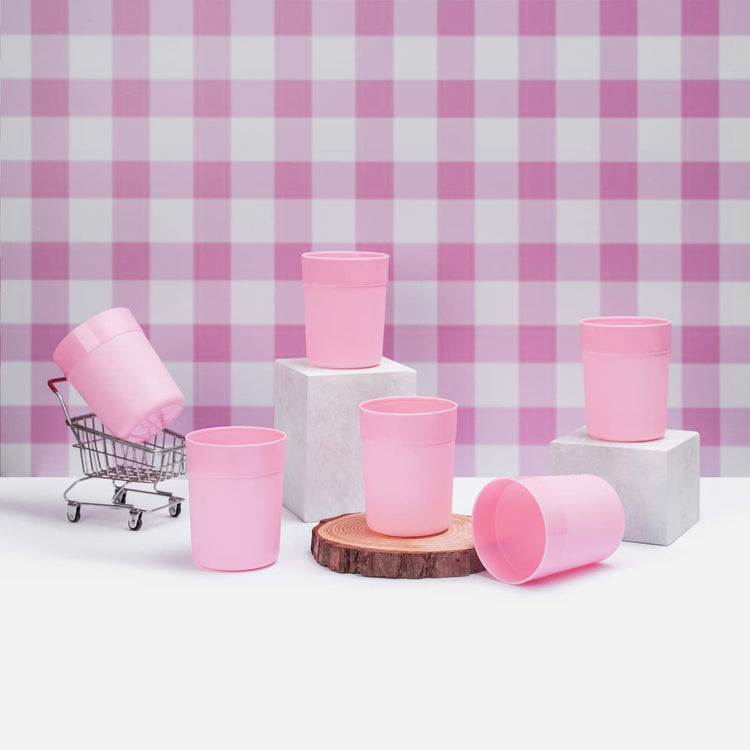 Premium Reusable Plastic Drinking Cups Set