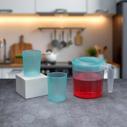 Premium Plastic Water Jug Set with 2 Cups
